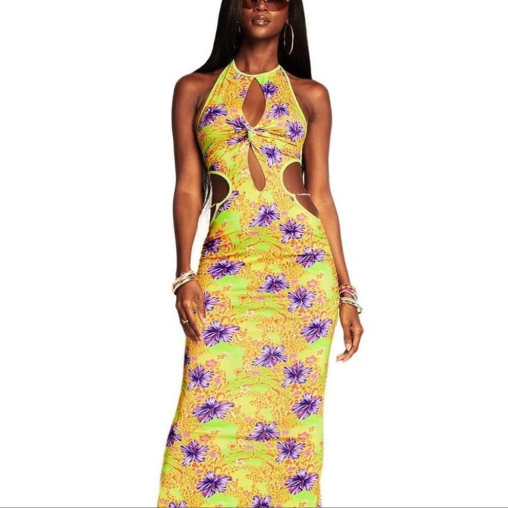 I.AN.GIA NWT Hibiscus Valera Green Maxi Dress (Size S)